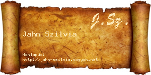Jahn Szilvia névjegykártya